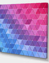 Triangular Geometry in Blue, Purple and Pink - Modern & Contemporary Canvas Art