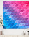 Triangular Geometry in Blue, Purple and Pink - Modern & Contemporary Canvas Art