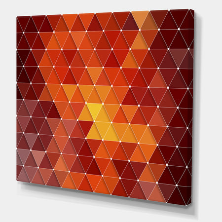 Triangular Geometry in Red and Orange - Modern & Contemporary Gallery-wrapped Canvas