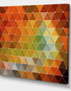 Triangular Geometry Red, Gray and Green - Modern & Contemporary Canvas Artwork