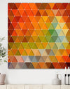 Triangular Geometry Red, Gray and Green - Modern & Contemporary Canvas Artwork