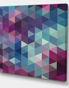 Triangular Geometry in Shades of Blue and Magenta - Modern & Contemporary Premium Canvas Wall Art