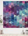 Triangular Geometry in Shades of Blue and Magenta - Modern & Contemporary Premium Canvas Wall Art