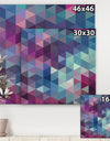 Triangular Geometry in Shades of Blue and Magenta - Modern & Contemporary Premium Canvas Wall Art