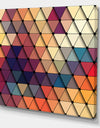 3D Diamond Shaped Geometry in Blue, Orange and Purple - Modern & Contemporary Canvas Art