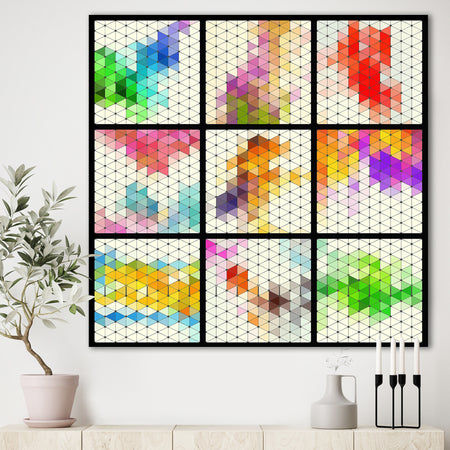 Compilation of Triangular Geometry - Modern & Contemporary Canvas Artwork