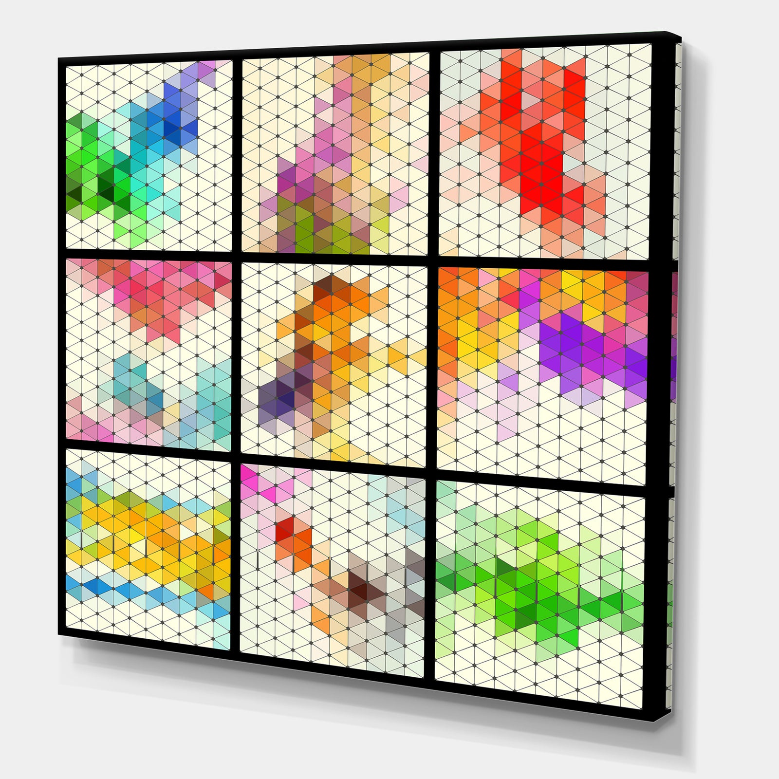 Compilation of Triangular Geometry - Modern & Contemporary Canvas Artwork