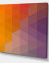 Dotted Triangular Geometry in Yellow and Purple - Modern & Contemporary Premium Canvas Wall Art