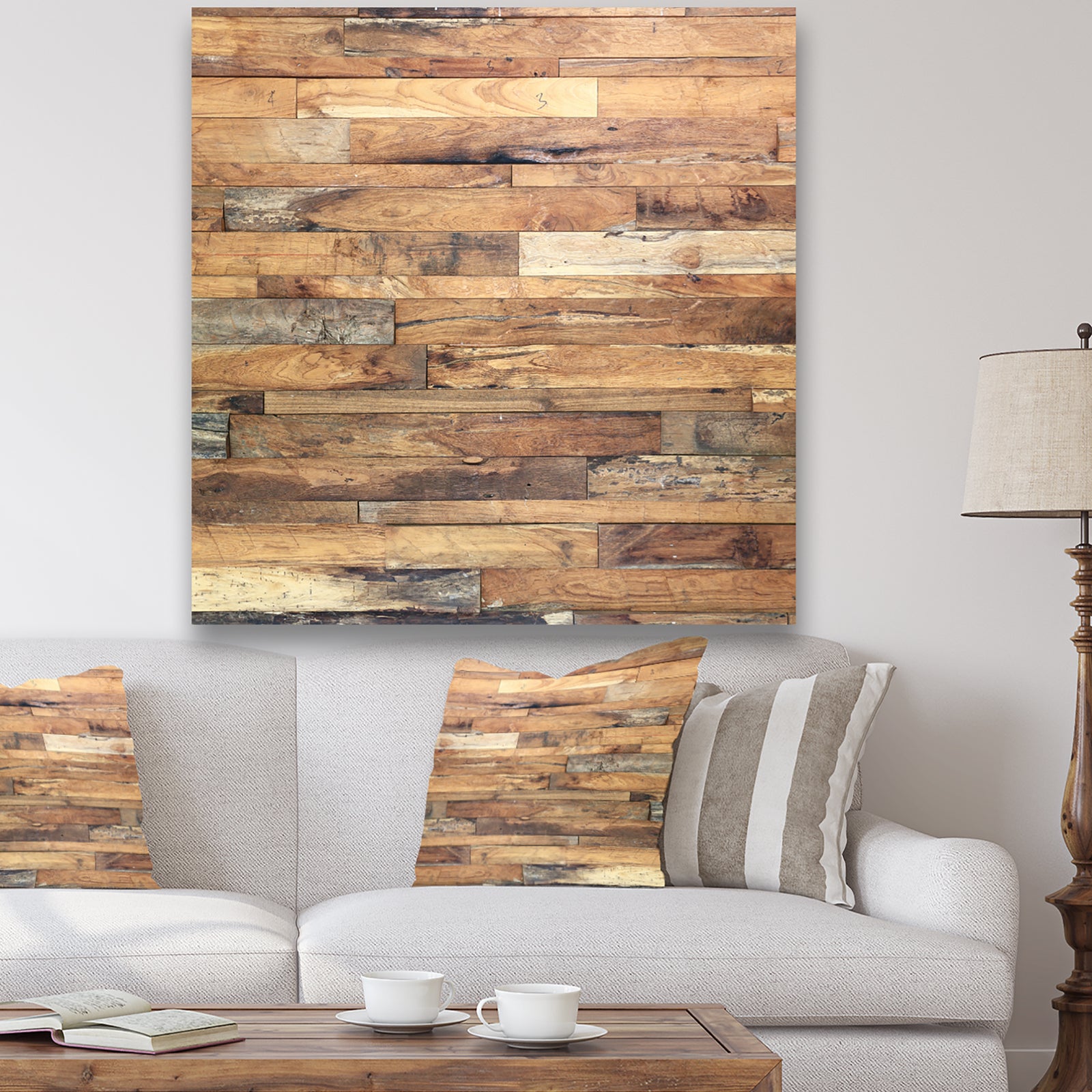 Brown Wood Texture - Modern & Contemporary Gallery-wrapped Canvas