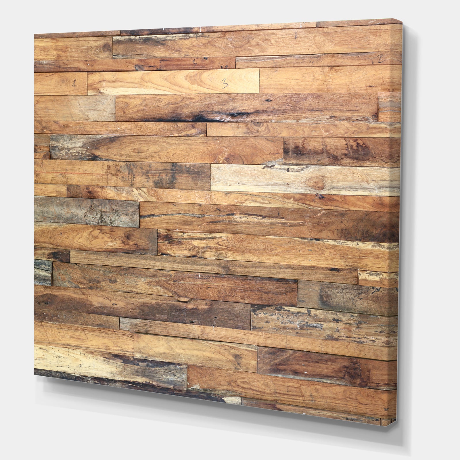 Brown Wood Texture - Modern & Contemporary Gallery-wrapped Canvas