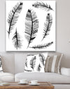 Vintage Feathers with tribal patterns - Vintage Canvas Art