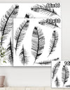 Vintage Feathers with tribal patterns - Vintage Canvas Art