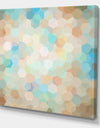 Honeycomb Geometry in pastel Colored cluster - Modern & Contemporary Premium Canvas Wall Art