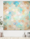 Honeycomb Geometry in pastel Colored cluster - Modern & Contemporary Premium Canvas Wall Art