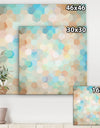 Honeycomb Geometry in pastel Colored cluster - Modern & Contemporary Premium Canvas Wall Art