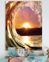 Colored Ocean Waves Falling Down VIII - Modern Seashore Canvas Art