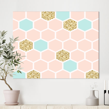 Gold Chic Background Vector Design Element - Modern Canvas Wall Art