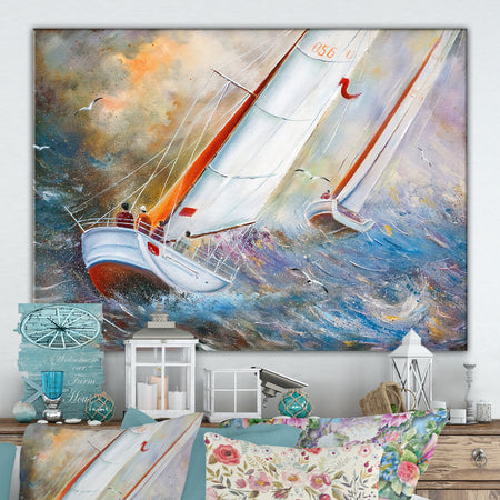 Birches in autumn wood - Cottage Canvas Wall Art