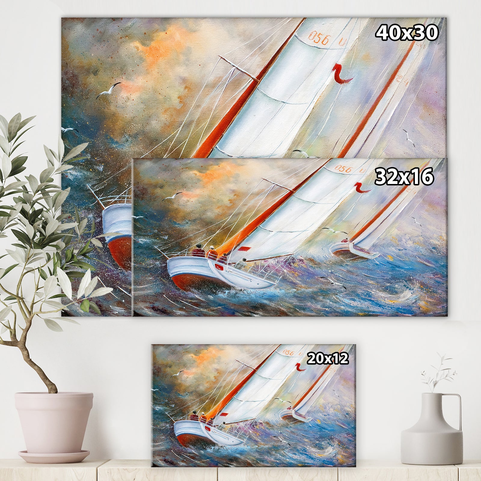 Birches in autumn wood - Cottage Canvas Wall Art