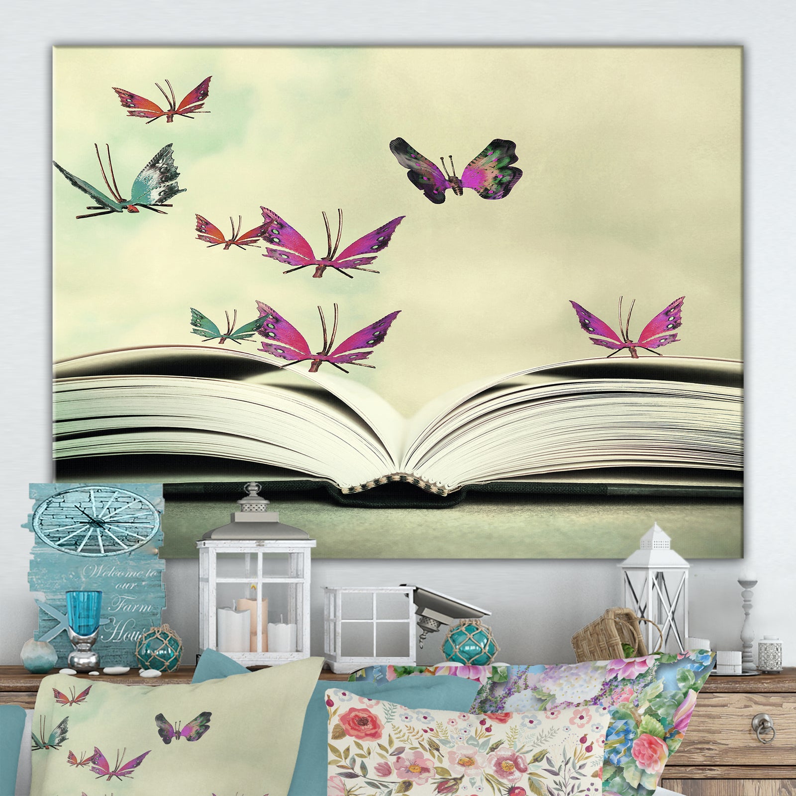 Hover in the Sky - Cottage Canvas Wall Art