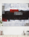 Grey and Red Abstract Art Painting - Modern Canvas Wall Art