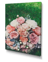 Wedding bouquet on grass - Cottage Canvas Wall Art