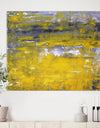 Grey and Yellow Abstract Art Painting - Modern Canvas Wall Art