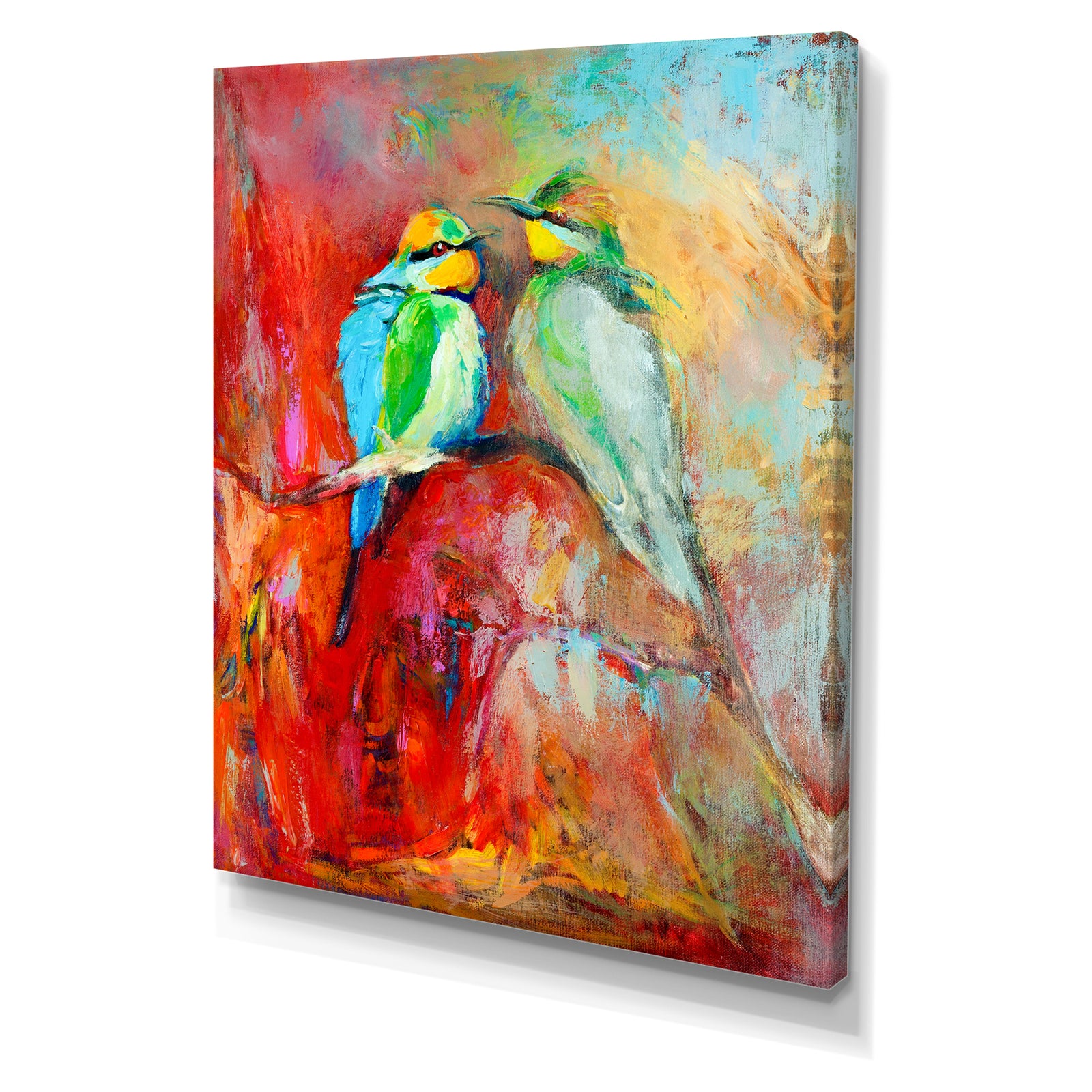 Blue tailed bee eaters - Cottage Canvas Wall Art