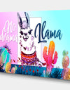 No drama Llama - Cottage Canvas Wall Art