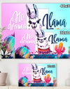 No drama Llama - Cottage Canvas Wall Art