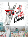 Be cool says the no drama Llama - Cottage Canvas Wall Art