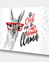 Be cool says the no drama Llama - Cottage Canvas Wall Art