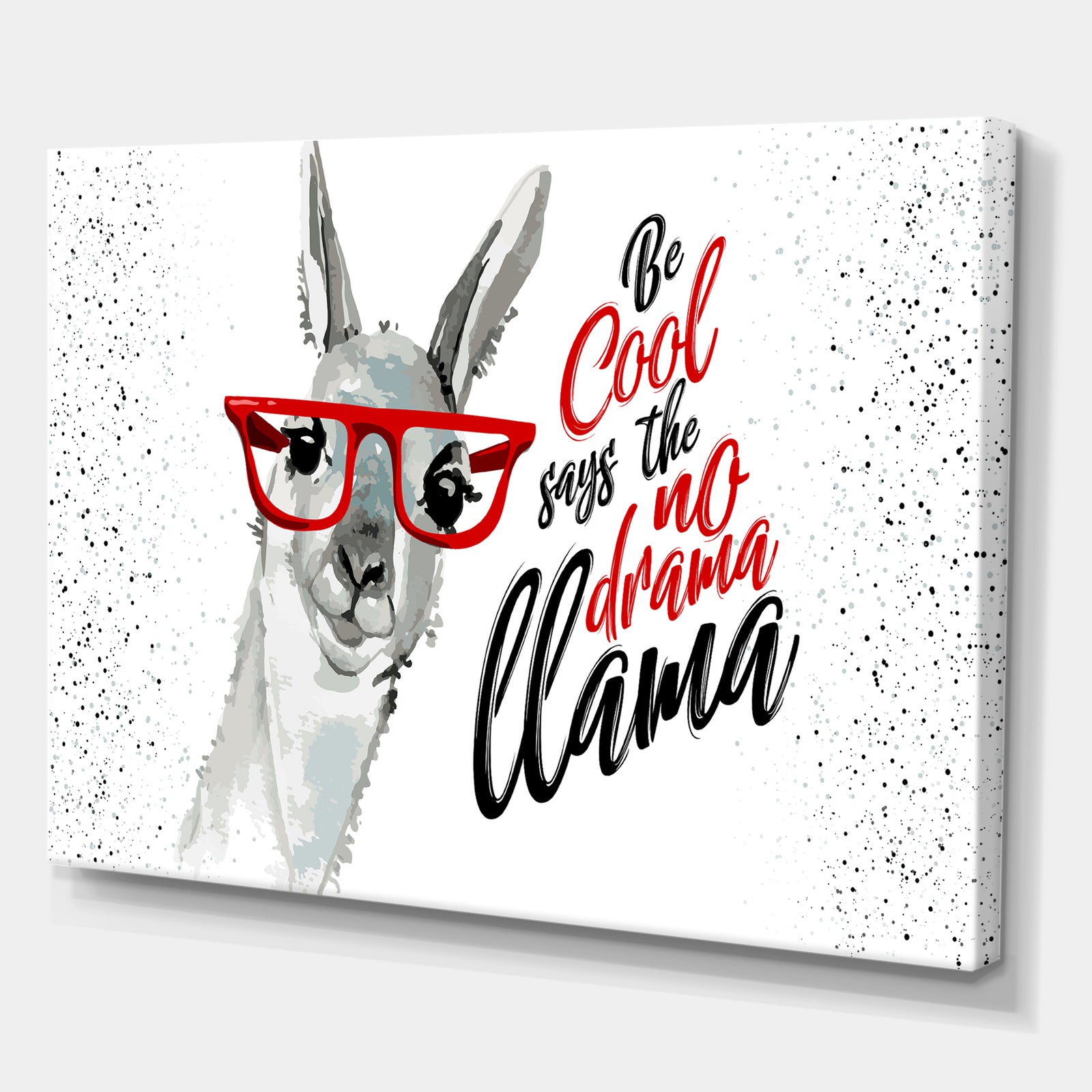 Be cool says the no drama Llama - Cottage Canvas Wall Art