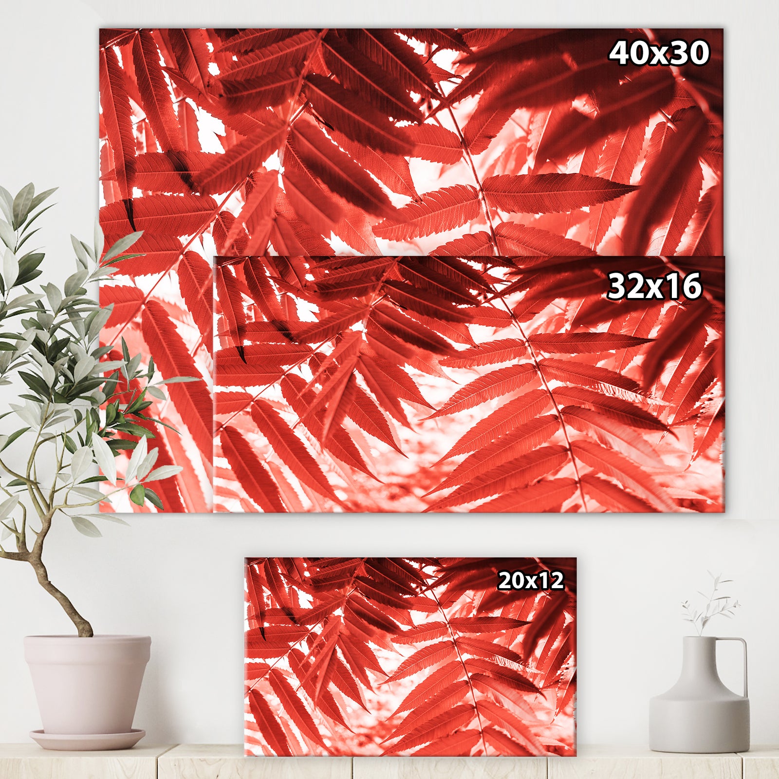 Palm leaves texture - Tropical Canvas Wall Art