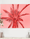 Palm tree on summer card - Tropical Canvas Wall Art