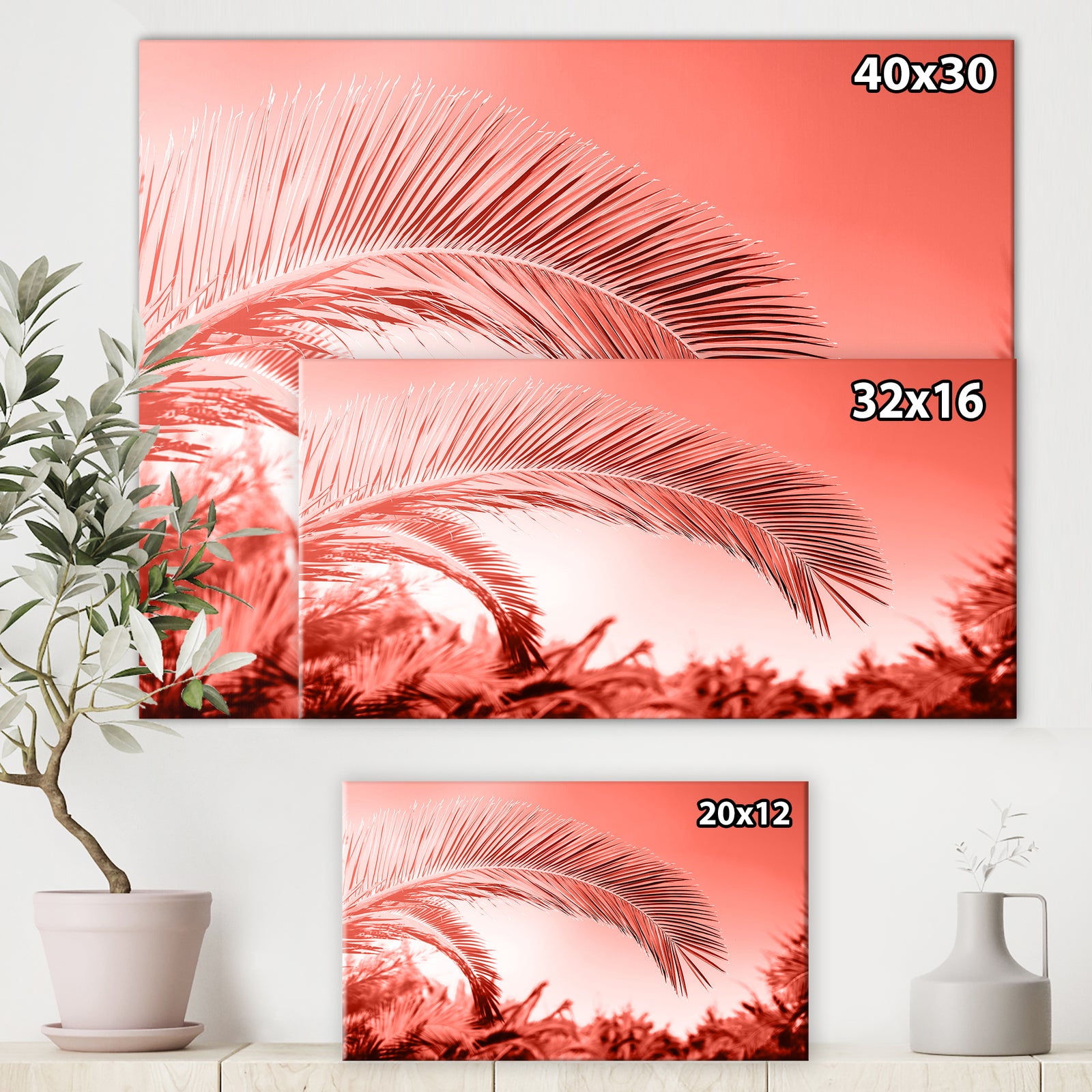 Living Coral l - Tropical Canvas Wall Art