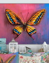 Oil painting , beautiful butterfly. - Cottage Canvas Wall Art