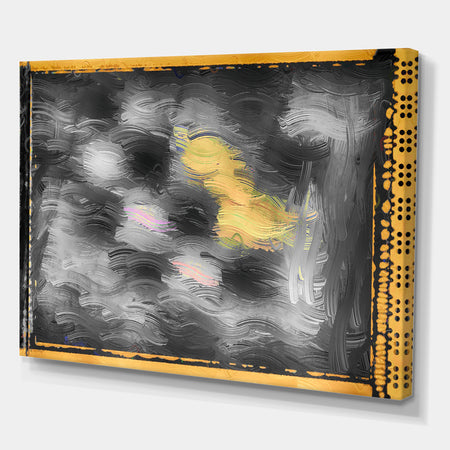 Orange and Black Glass Effect - Modern Canvas Wall Art