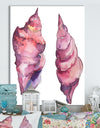 Purple marine tropical seashell - Cottage Canvas Wall Art