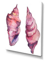 Purple marine tropical seashell - Cottage Canvas Wall Art