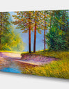 Oil painting landscape , beautiful river. - Cottage Canvas Wall Art