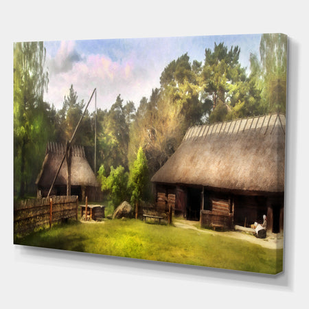 Estonian countryside - Cottage Canvas Wall Art