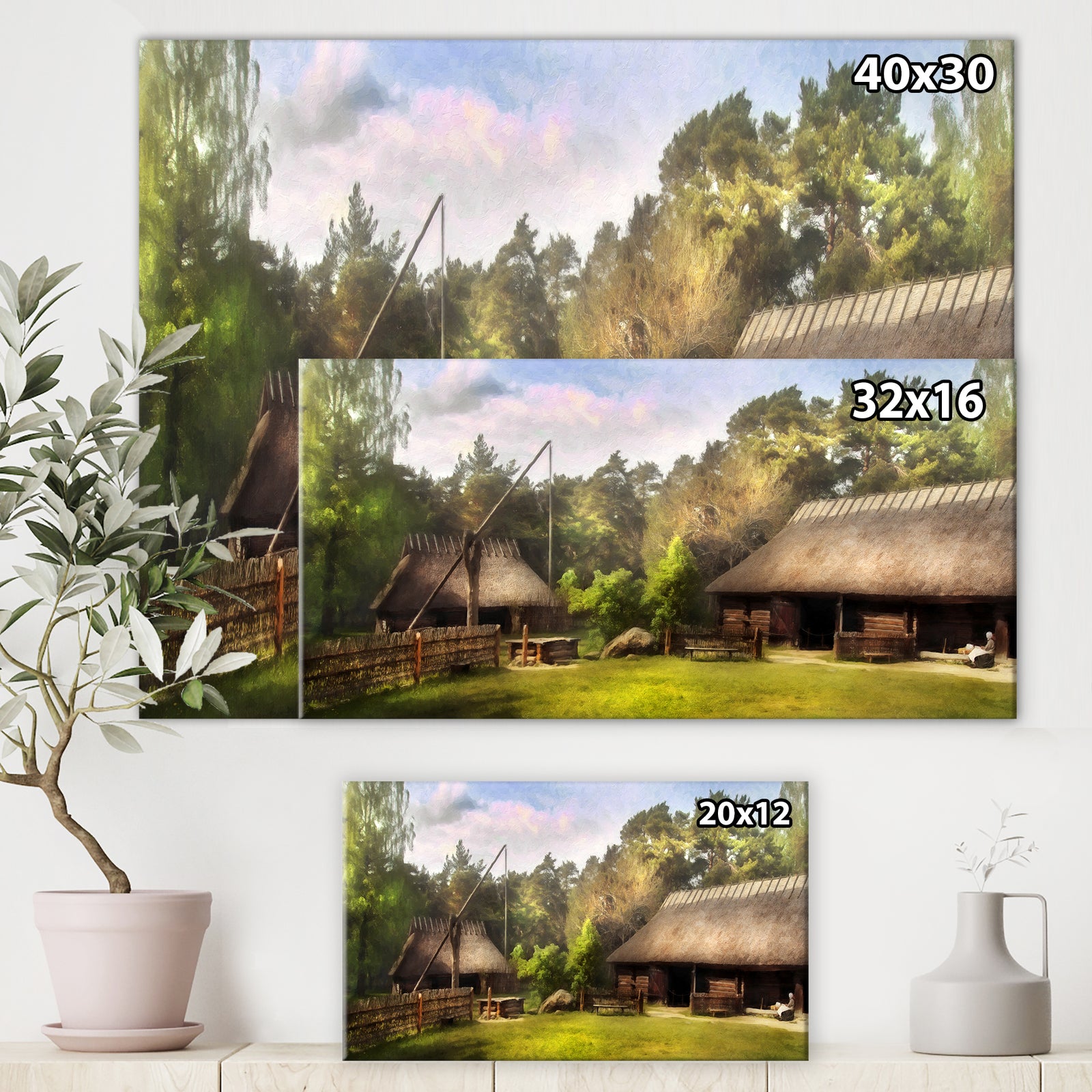 Estonian countryside - Cottage Canvas Wall Art