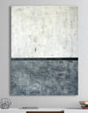 Grey and White Abstract Art Painting - Modern Canvas Wall Art