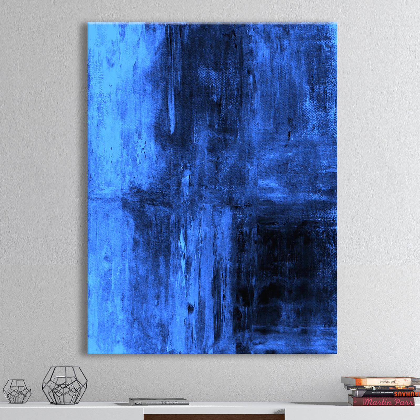 Blue Abstract Art Painting - Modern Canvas Wall Art