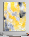 Black and Yellow Abstract Art Painting - Modern Canvas Wall Art