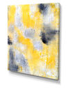 Black and Yellow Abstract Art Painting - Modern Canvas Wall Art