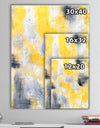 Black and Yellow Abstract Art Painting - Modern Canvas Wall Art