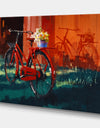 Vintage bicycle with bucket - Cottage Canvas Wall Art