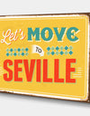 Vintage Seville sign - Cottage Canvas Wall Art